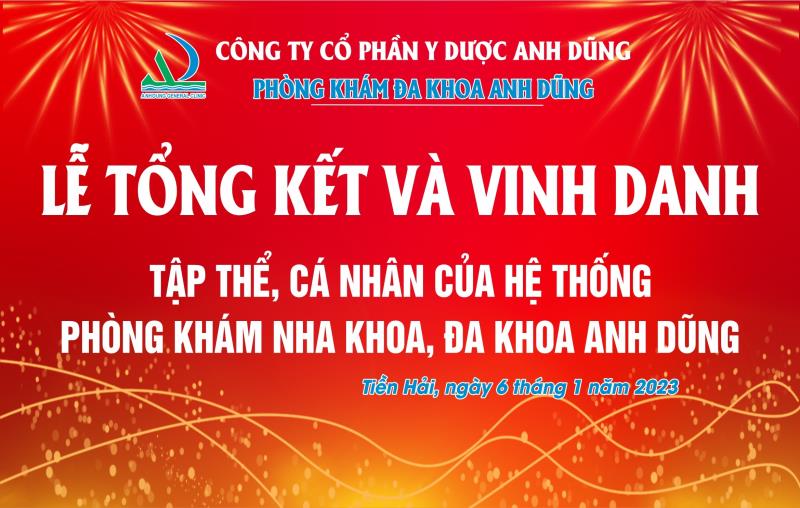 Lễ tổng kết và vinh danh tập thể và cá nhân của hệ thống phòng khám đa khoa Anh Dũng